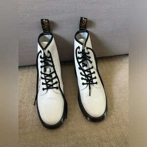 White & Black Dr. Martens Boots